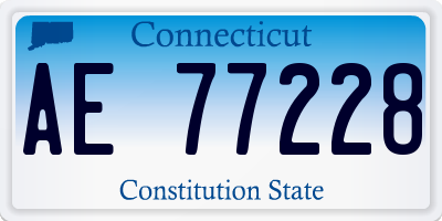 CT license plate AE77228