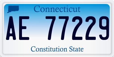 CT license plate AE77229