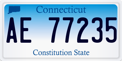 CT license plate AE77235