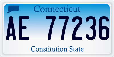 CT license plate AE77236
