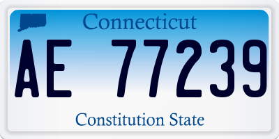 CT license plate AE77239