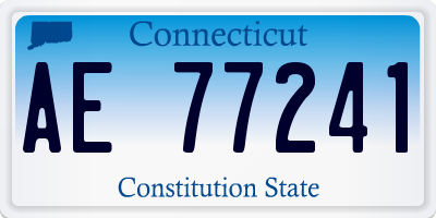 CT license plate AE77241