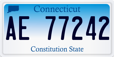 CT license plate AE77242