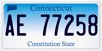 CT license plate AE77258