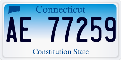 CT license plate AE77259