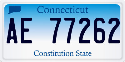 CT license plate AE77262
