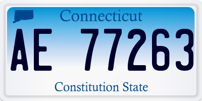 CT license plate AE77263
