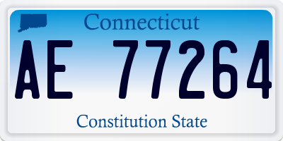CT license plate AE77264