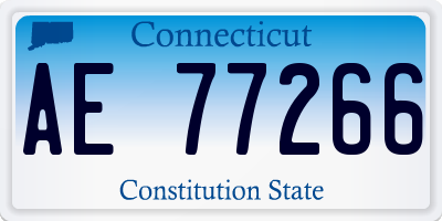 CT license plate AE77266