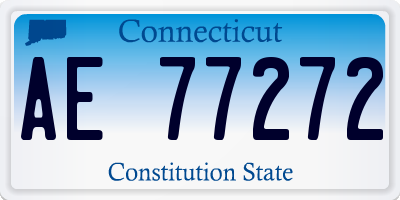 CT license plate AE77272