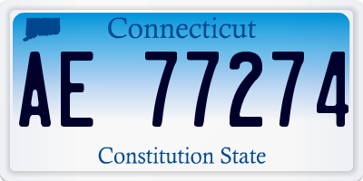 CT license plate AE77274