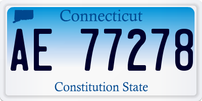 CT license plate AE77278