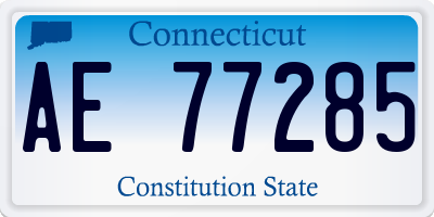 CT license plate AE77285