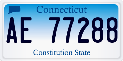 CT license plate AE77288