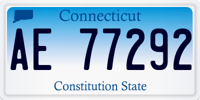 CT license plate AE77292