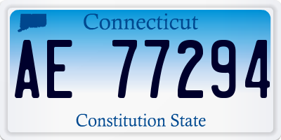 CT license plate AE77294