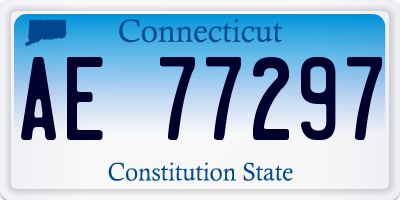 CT license plate AE77297