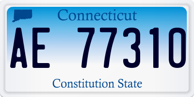 CT license plate AE77310