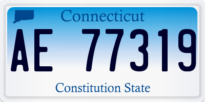 CT license plate AE77319