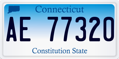 CT license plate AE77320