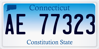 CT license plate AE77323