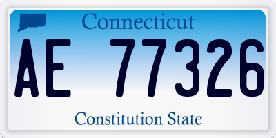 CT license plate AE77326