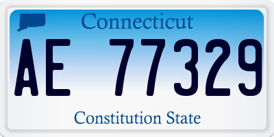 CT license plate AE77329
