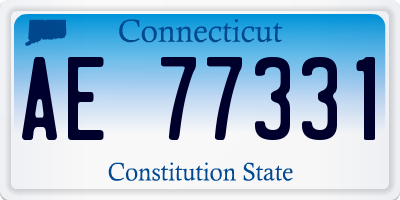 CT license plate AE77331