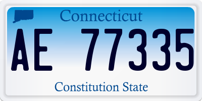 CT license plate AE77335