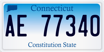 CT license plate AE77340