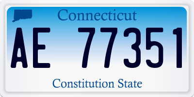 CT license plate AE77351