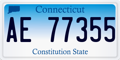 CT license plate AE77355