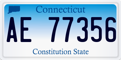 CT license plate AE77356