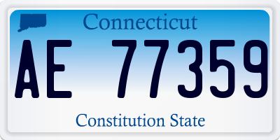 CT license plate AE77359