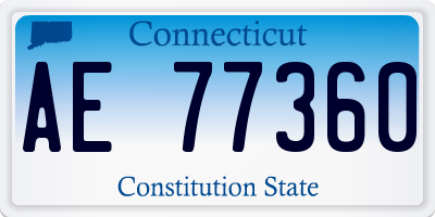CT license plate AE77360