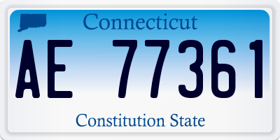 CT license plate AE77361