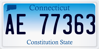 CT license plate AE77363