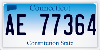 CT license plate AE77364