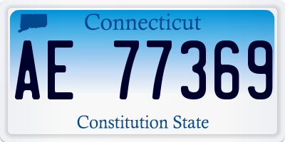 CT license plate AE77369