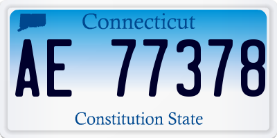 CT license plate AE77378