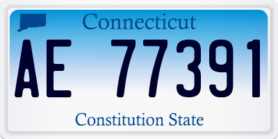CT license plate AE77391