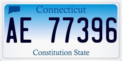 CT license plate AE77396