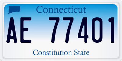 CT license plate AE77401