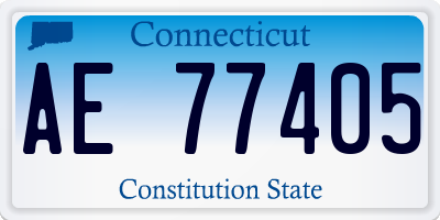 CT license plate AE77405