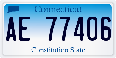 CT license plate AE77406