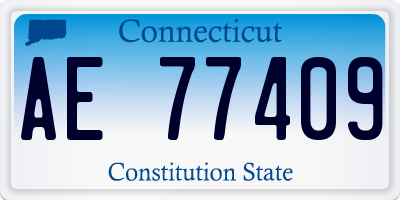 CT license plate AE77409