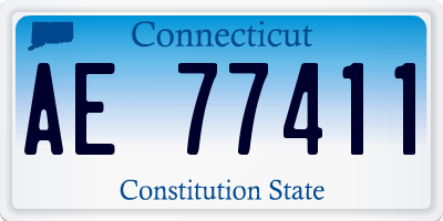 CT license plate AE77411
