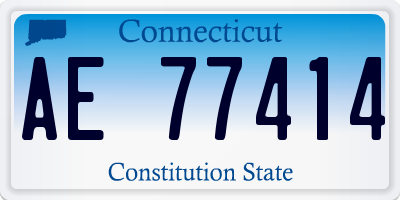CT license plate AE77414