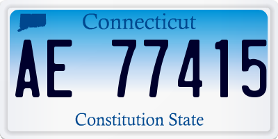 CT license plate AE77415