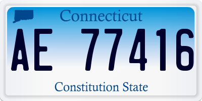 CT license plate AE77416